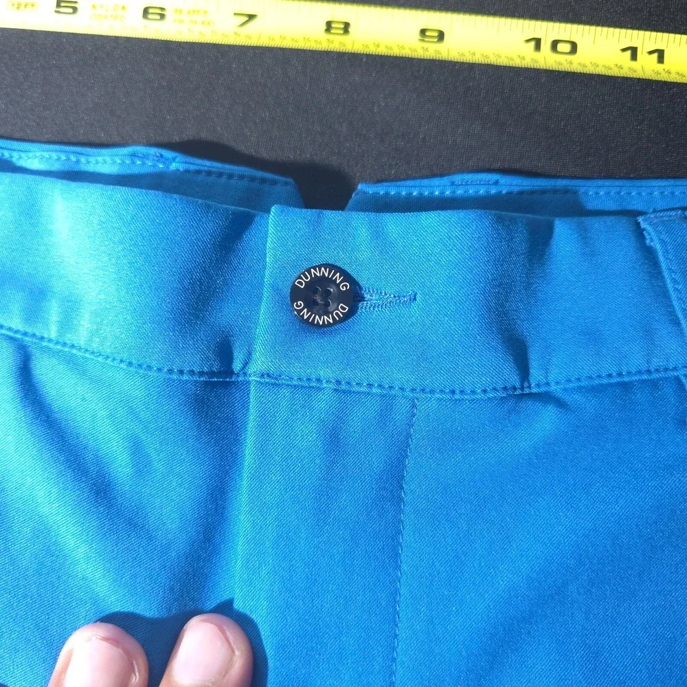 Dunning‎ Golf Shorts Men's 32 Blue Chino Casual Solid Performance Preppy Sports